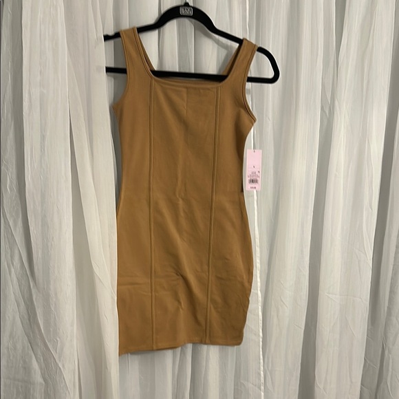 wild fable Dresses & Skirts - Wild Fable Tan Bodycon Mini Dress Square Neck